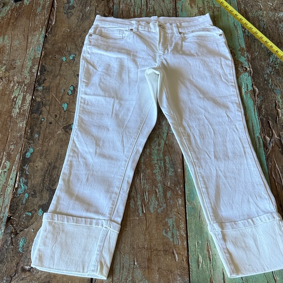 VENUS Women's Ankle-Length White Jeans - Picture 1 of 7